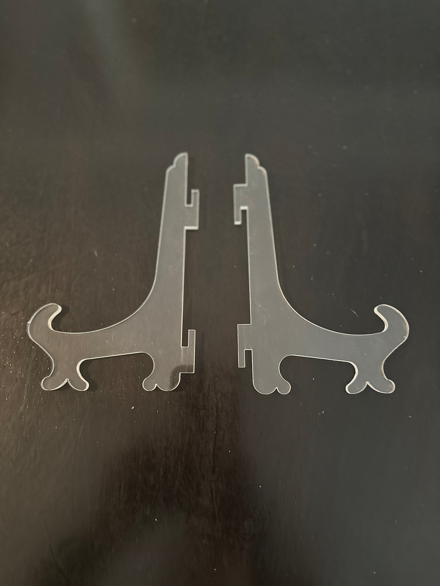 Clear Acrylic Easels - Two Pack - 6" Tall