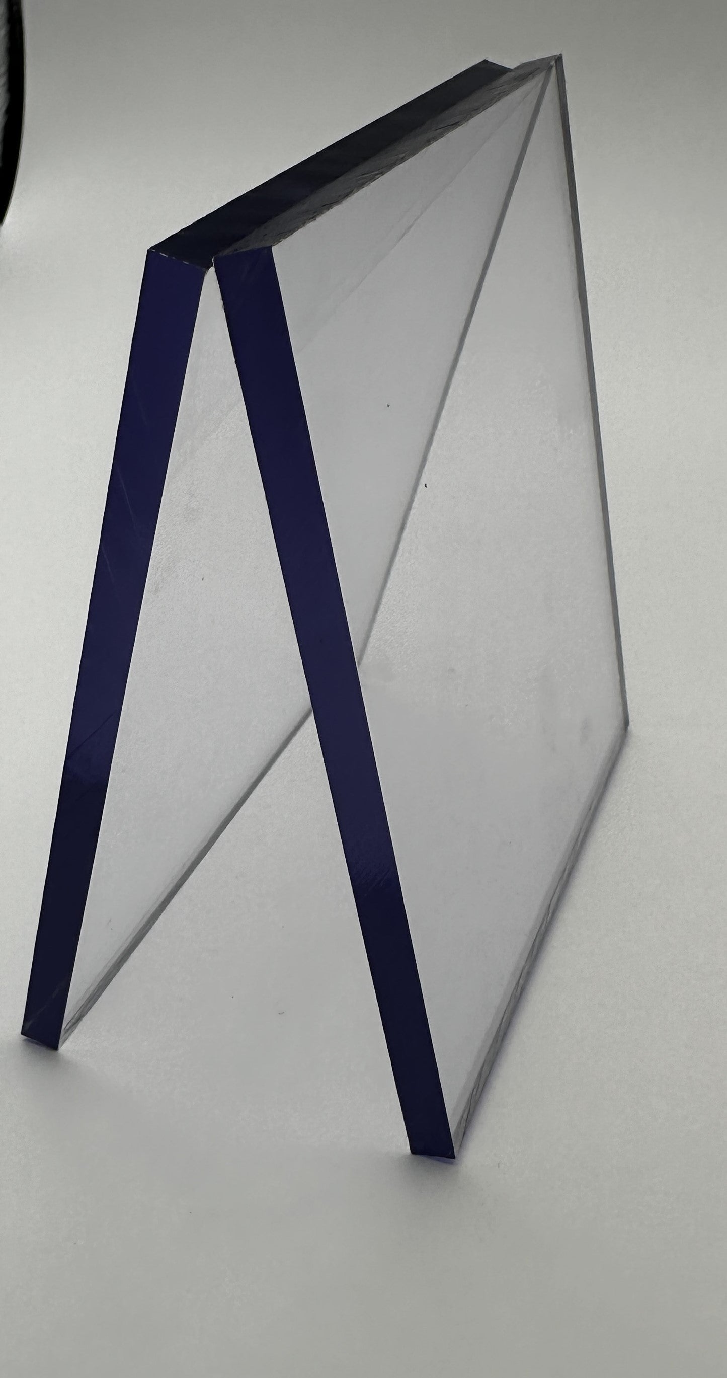 3/8 Clear Polycarbonate - Lexan sheet - Leaning together