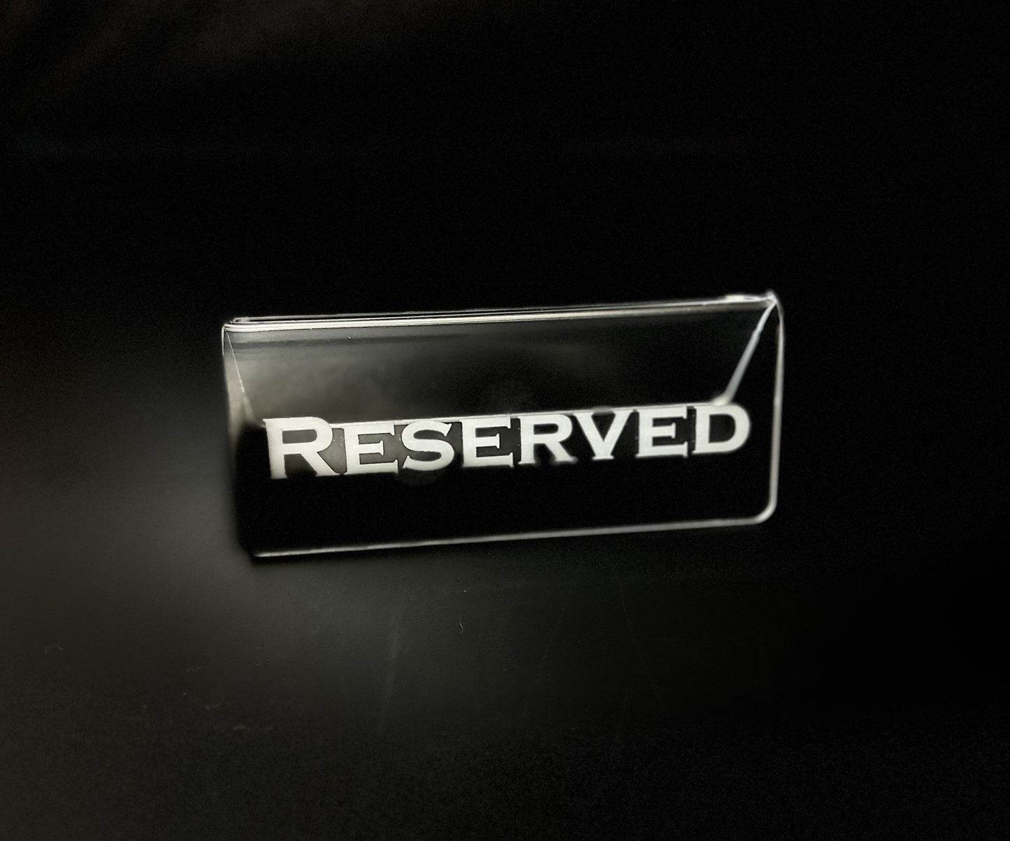 Reserved Signs - 4 Pack - Clear Acrylic - Table Tent - Restaurant Sign - Weddings - Party Decoration - Acrylic Displays -