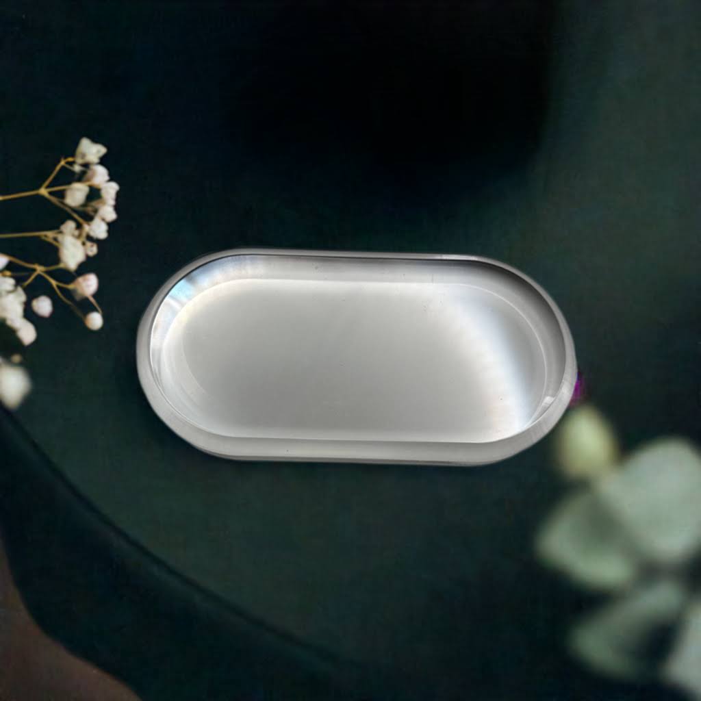 Oval Acrylic Base- 6"w x 3"L x 1/2" thick - Clear Acrylic Display Base