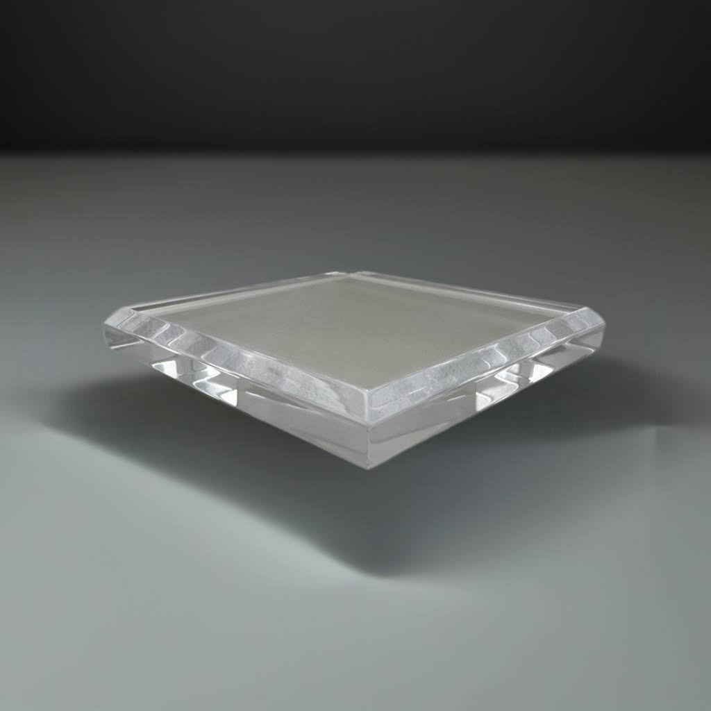 Square Acrylic Base- 3"w x 3"L x 1/2" thick -