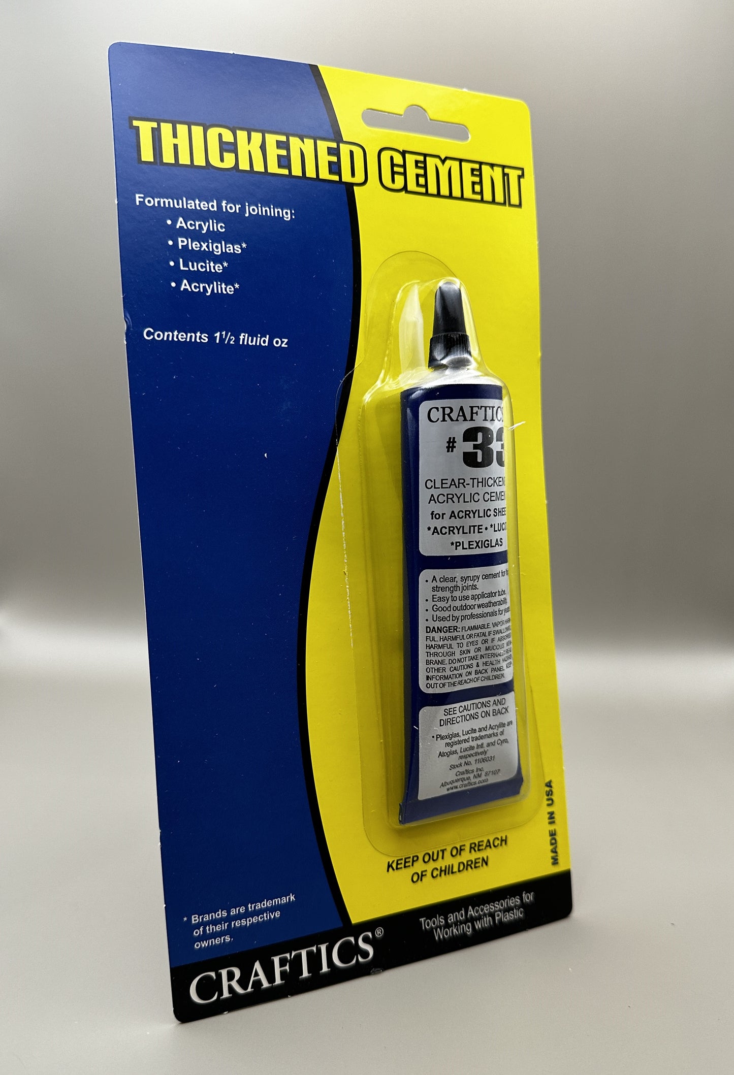 Plastic Cement - Adhesive - Medium Bodied #33